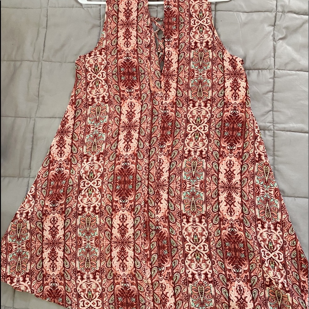 Patterned Jersey Mini Dress